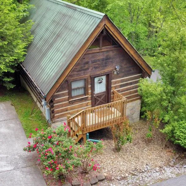 Cozy Cabin! Hot Tub, King Bed, Fireplace, & Pool，位于加特林堡的酒店