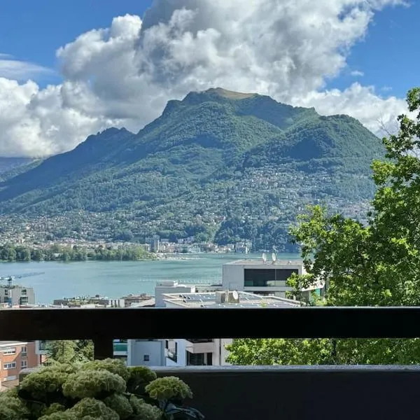 Panorama Suite in Lugano - Pazzallo，位于布鲁西诺亚希吉欧的酒店