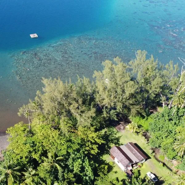 tahiti-bungalow at Teahupoo: beachfront with pountoon and mini pool，位于Teahupoo的酒店