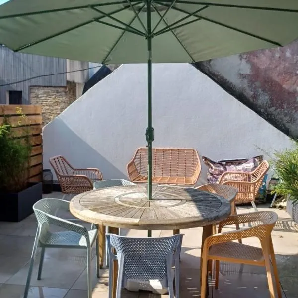 Duplex Cosy 100m2 Terrasse Fouesnant Les Glénan，位于富埃南的酒店