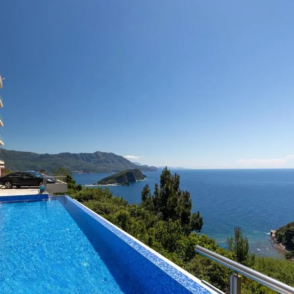 Top-hill stunning view 2 bdr apt with swimming pool，位于Komoševina的酒店