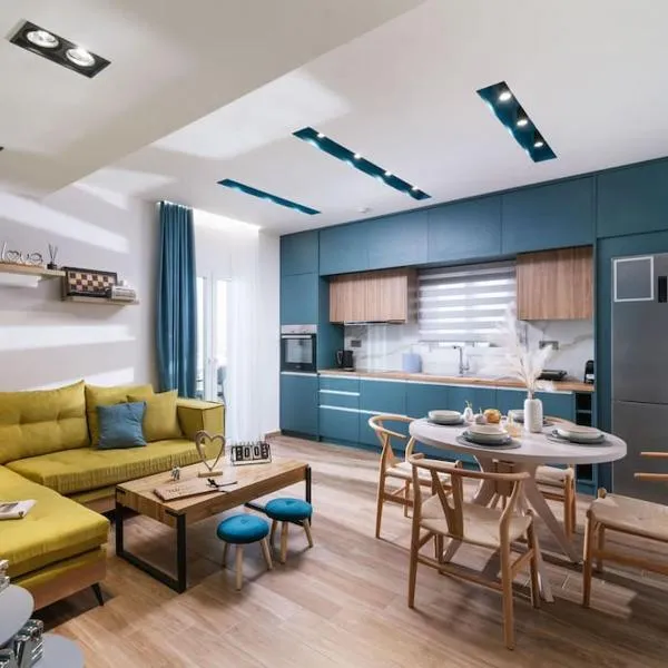Blue Apartment in the Hill，位于Moírai的酒店