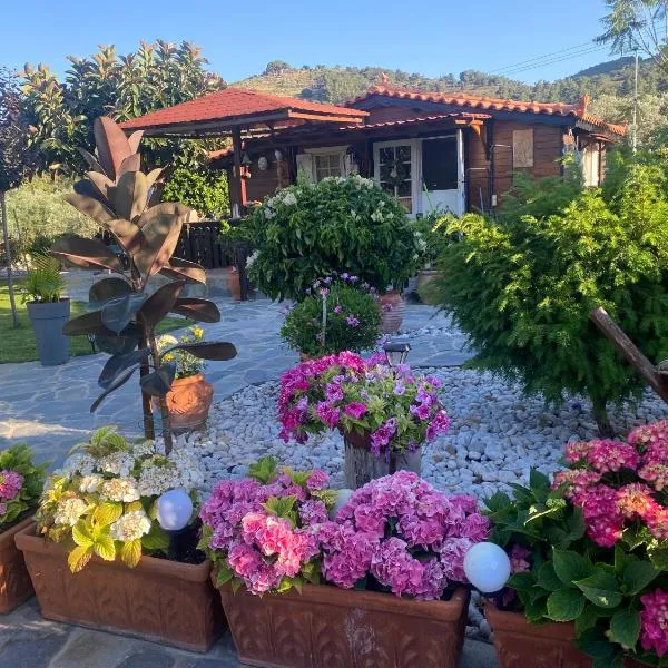 A wooden house in Kardamyla，位于Kardámyla的酒店