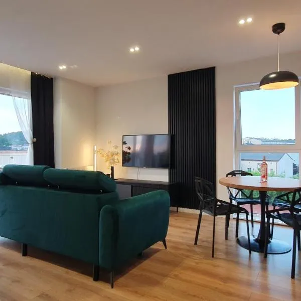 APARTAMENT z widokiem na ZAMEK 10 min od KATOWIC，位于本津的酒店