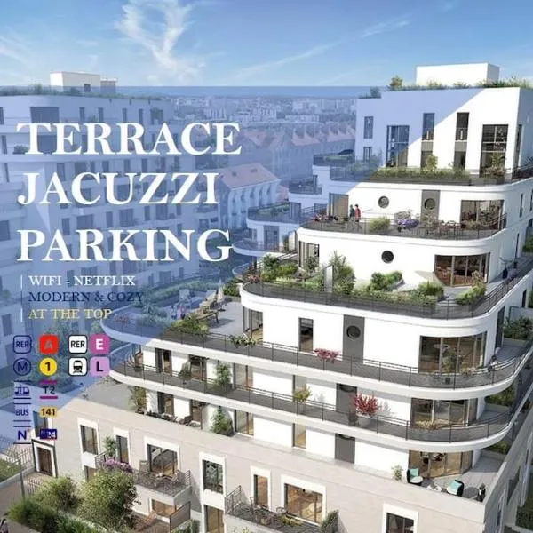 Résidence Abraham-Guest Room 1 LaDéfense U-Arena #Terasse #Fibre #View，位于科隆布的酒店