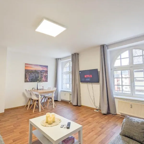 Urlaubsmagie - Ferienwohnung Hirschkäfer - Gemeinschaftsgarten, Sauna und saisonaler Pool，位于塞布尼茨的酒店