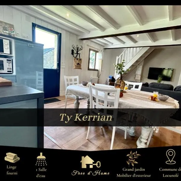 Ty Kerrian, maison avec jardin à la campagne，位于Locunolé的酒店