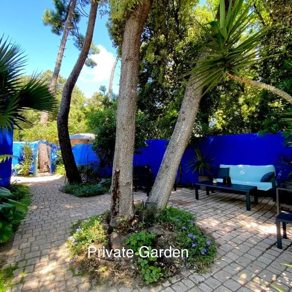 Studio with beautiful private garden on the forest in Domino，位于La Bétaudière的酒店