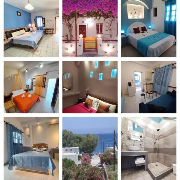 Evelina Beach Pension a breath away from the Black Beach offer plenty of accommodation type to suit every traveler's needs-Economic Rooms-Thematic Rooms-Design Rooms-Kitchenette Rooms-Studios-Small Apartments-also villa with exclusive pool，位于卡特瑞杜斯的酒店