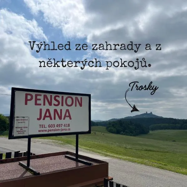 Pension Jana Hrubá Skála，位于Blata的酒店