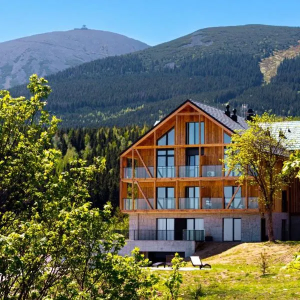 Wonder Home - Orlik Residence - Apartamenty z widokiem na Śnieżkę, blisko wyciągów, Ski Arena i Kościółka Wang，位于卡尔帕奇的酒店
