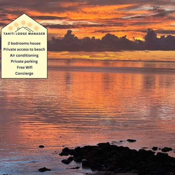 Raihau Lodge - Climatisation, Fibre, Accès Plage, Parking Privé，位于哈皮蒂的酒店