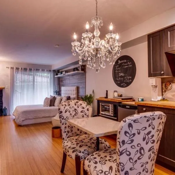 Cozy Loft in the Heart of St-Sauveur Village!，位于圣热罗姆的酒店