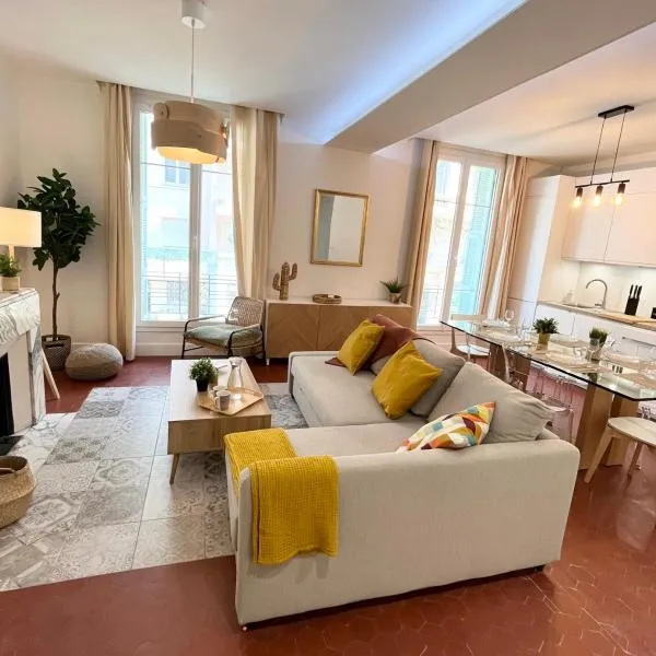 Magnifique T4 - Spacieux Haut Standing - AC - WIFI - Coeur de Nice，位于尼斯的酒店