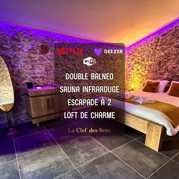 Loft Romantique la Clef des Sens - Sauna et Balnéo privatifs，位于Tourves的酒店