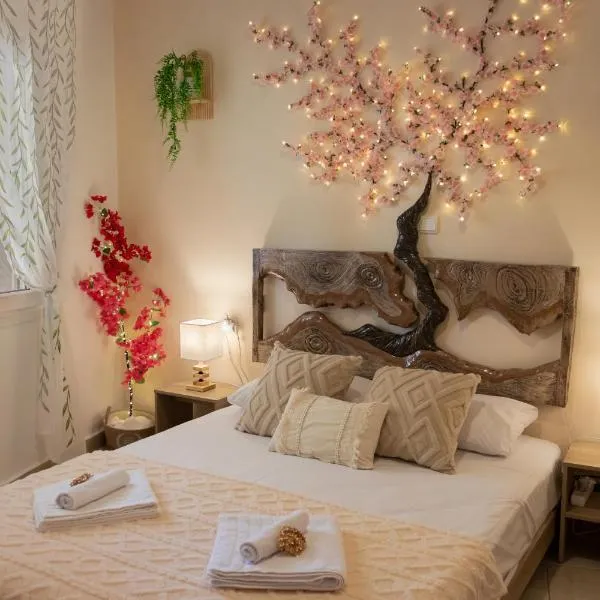 Tree Haven - Near Kourenti Beach with 100Mbps Wi-Fi，位于哈尔基斯的酒店