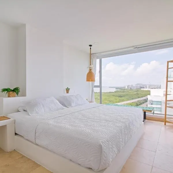 Sensacional! Apartamento Cartagena Hotel Sonest a Morros，位于Las Canoas的酒店