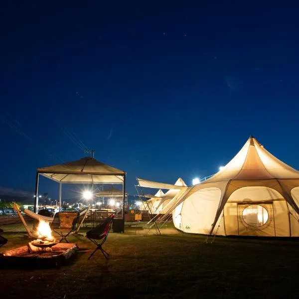 瀬戸内温泉たまの湯キャンプ場，位于Uno的酒店