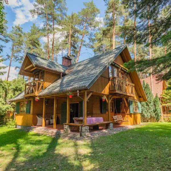 Hubertówka - jezioro Gim 450 m od plaży，位于Nowa Kaletka的酒店