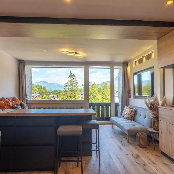 Suite Apartment modern getaway - Neu renoviert Juni 2024 - Strobl am Wolfgangsee，位于阿伯湖的酒店