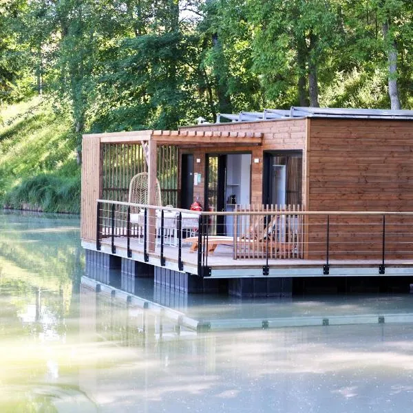 Domaine de Neuville - Ecolodges flottants en Champagne，位于Sainte-Gemme的酒店