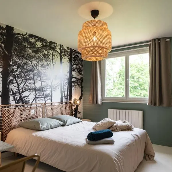 Gite "LES SAULES" - Calme & Confortable - Lit QUEEN SIZE - Vue sur étang à 10mn du TOUQUET，位于圣若斯的酒店
