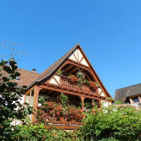 Maison charmante avec vue sur la montagne a Triembach au Val，位于Scherwiller的酒店