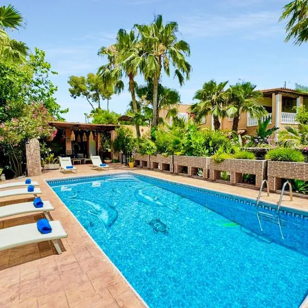 Villa In Playa Den Bossa & Ibiza Town 7min, Bbq，位于圣何塞德萨塔莱阿的酒店