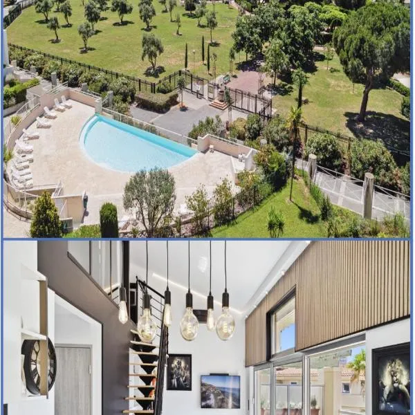 DUPLEX VILLA LES PINS 89m2 et terrasse 30m2，位于昂蒂布的酒店