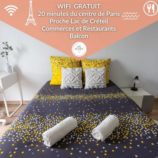 Le VAL HOME - 20min de PARIS et ORLY - Balcon - WIFI - Espace de travail，位于Valenton的酒店