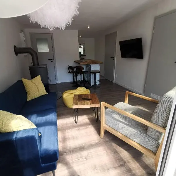 Cabin by the lake for 4 people with Fireplace and Sauna，位于约阿希姆斯塔尔的酒店