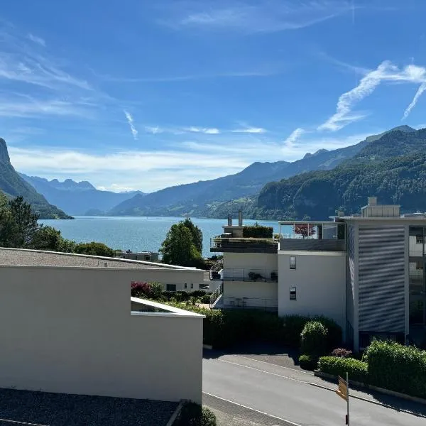 Seestern Walensee Apartments Amdenerstrasse Weesen，位于韦森的酒店