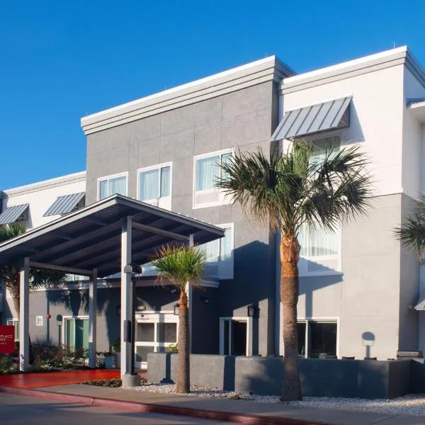 加尔维斯顿岛万豪广场套房酒店，位于加尔维斯敦的酒店