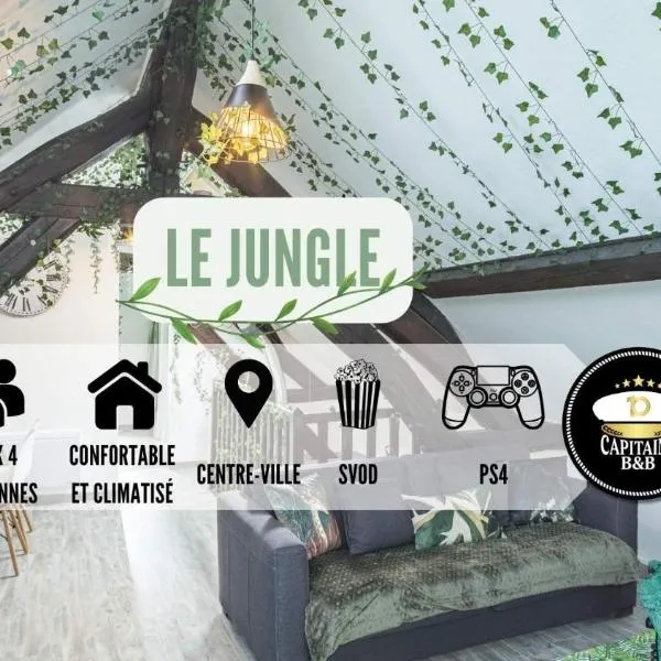 Le Jungle - Oasis climatisée - Stationnement public gratuit，位于圣特萨维内的酒店