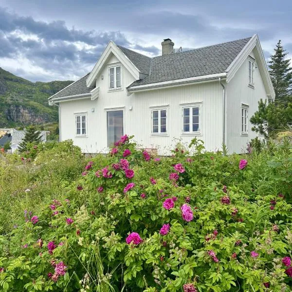 Romantisk hus-med panorama utsikt over lofotodden，位于Tind的酒店