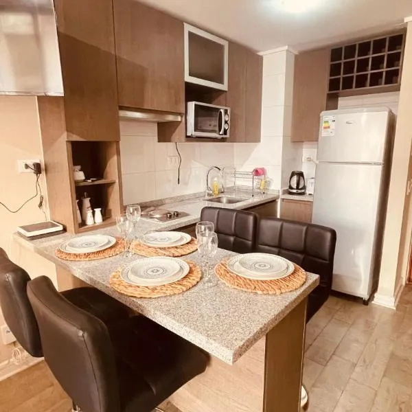 1 Apartamento en Santiago en frente a Metro - Estadio - Hipodromo de Chile，位于圣地亚哥的酒店
