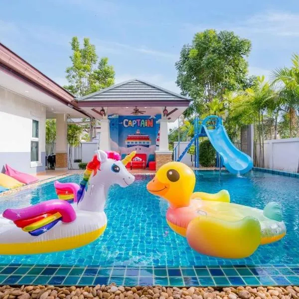 Captain Pool Villa Na Jomtien，位于纳仲天的酒店