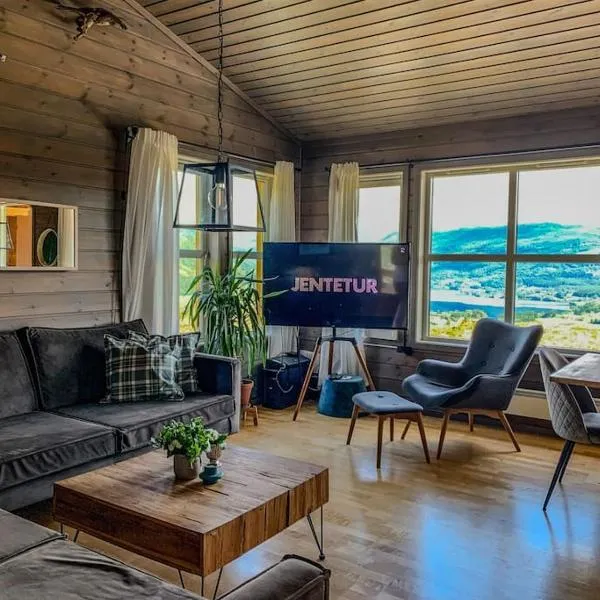 Spacious cabin with a fabulous view and a sauna，位于斯屈勒斯塔穆的酒店