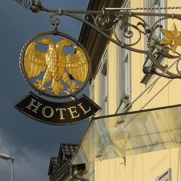Hotel Goldener Adler Garni，位于哈尔施塔特的酒店
