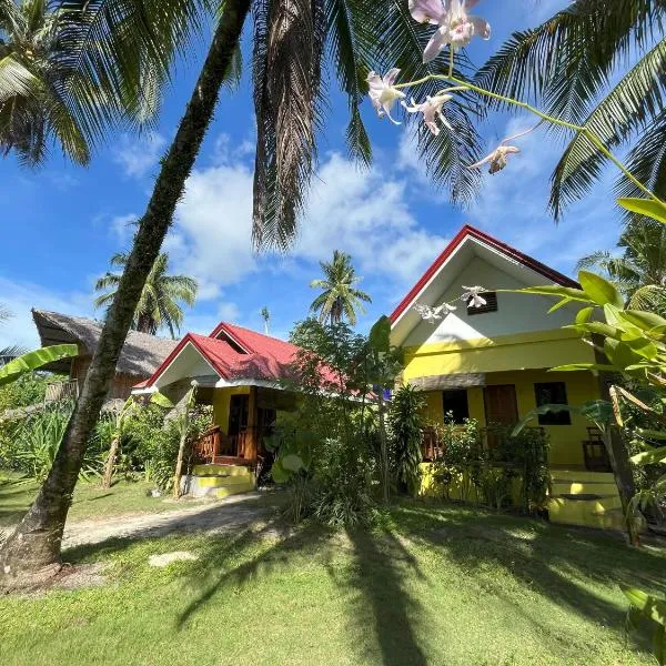 Paasaw Living Siargao Garden-View Bungalows with Beach Access，位于Caridad的酒店