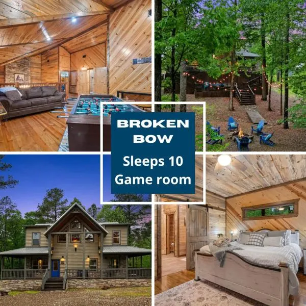 Broken Bow Beauty! King Suite, Hot Tub, Arcade, Wraparound Porch，位于布罗肯鲍的酒店