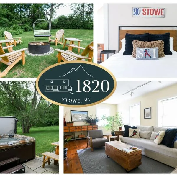 1820 House - VT Charm + Modern Comforts + Hot Tub，位于斯托的酒店