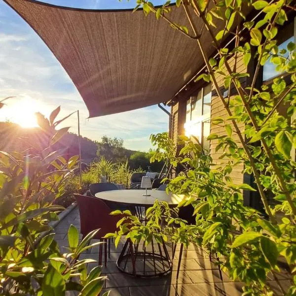 Odenwald-Lodge mit Infrarotsauna und E-Ladestation im Naturpark Odenwald "Haus Himmelblau"，位于Reichelsheim的酒店