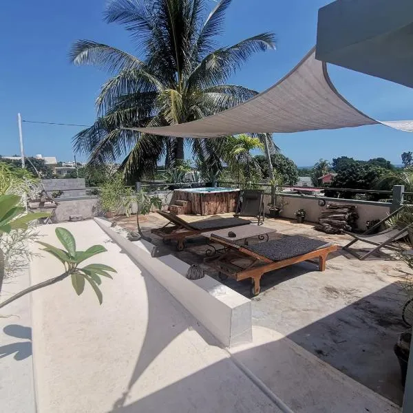 Modern apartment/3bedrooms/2bathrooms/rooftop/jacuzzi，位于Pointe aux Sable的酒店