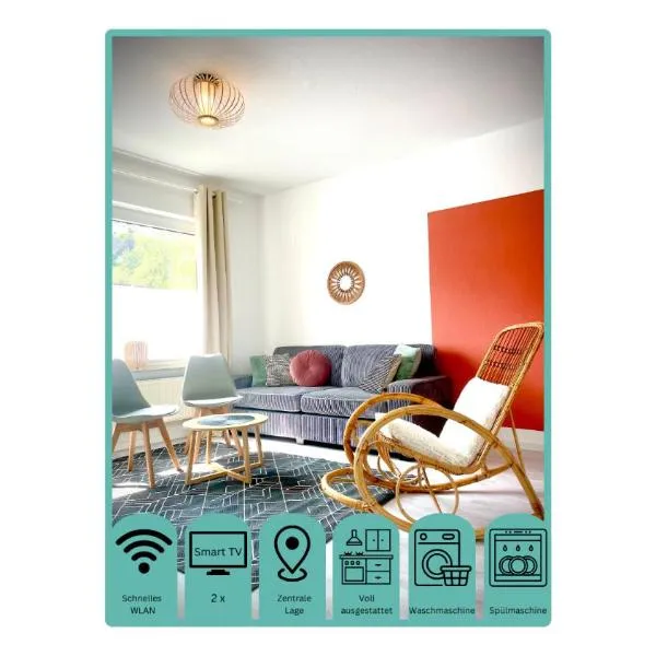 WLAN,Smart TV,4 Betten, Zentral，位于埃姆登的酒店