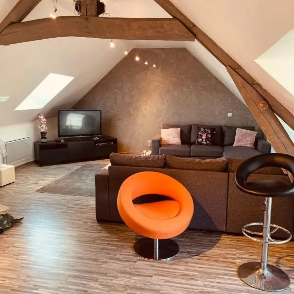 CHAMBRE et JARDIN Village au bord de l eau Cour et Garage privés，位于Marcilly-sur-Seine的酒店