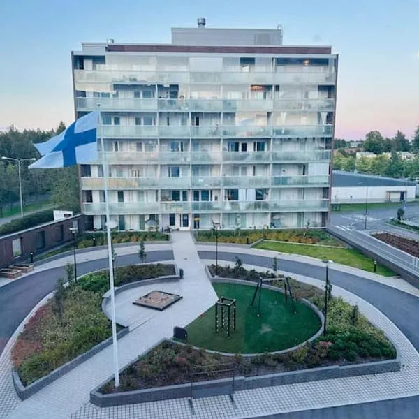 Aurora Home Espoo Niittykumpu - New 1bedroom -apartment with balcony, close to metro, Aalto University, Metro Areena and Helsinki, free parking，位于埃斯波的酒店