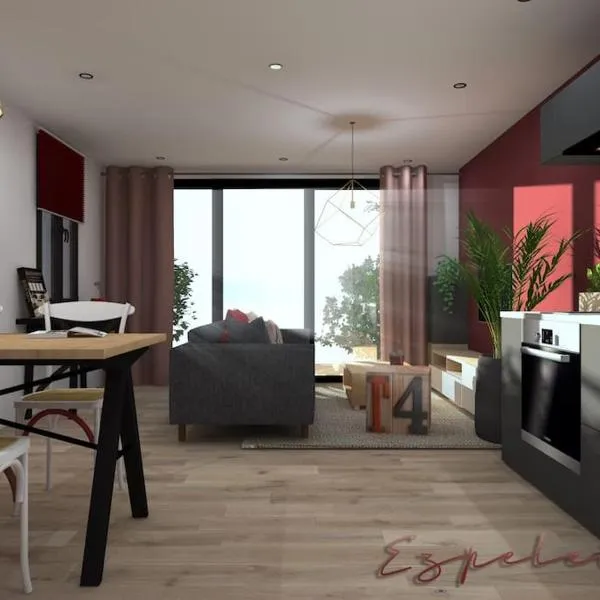T2, coeur village basque terrasse Ezpeleta，位于Larressore的酒店