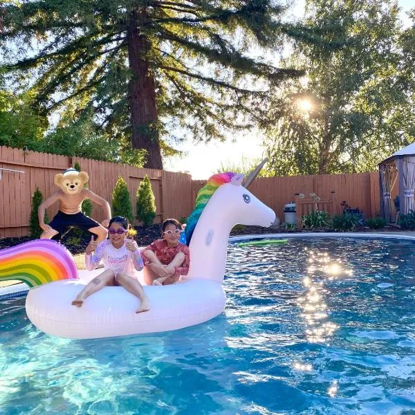 NEW cozy beautiful house with pool and hot tub，位于Fair Oaks的酒店