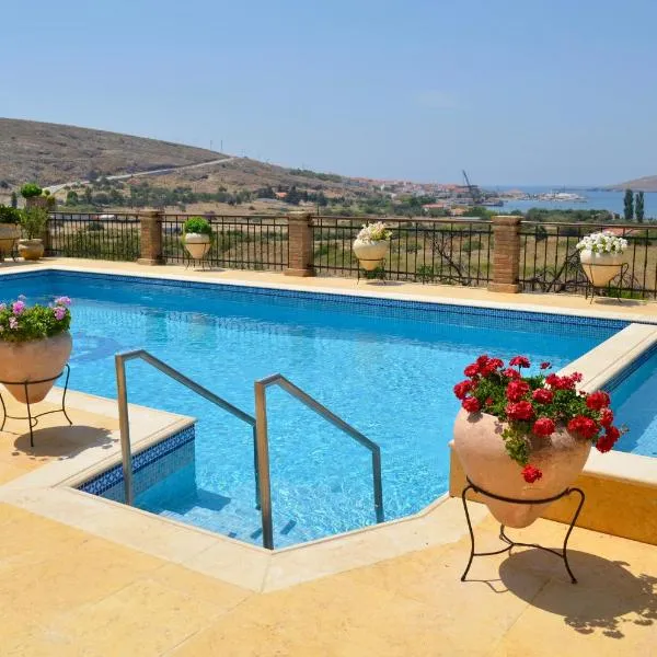 Lesvos Tower House Komninos，位于Sígrion的酒店